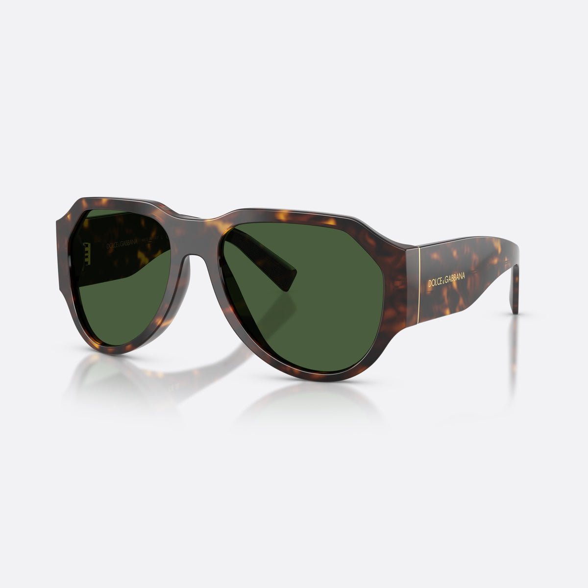 Ochelari de soare Dolce & Gabbana DG4504 502/71, pilot havana, pentru bărbați, punte simplă, literele brandului pe brațe, ramă completă
