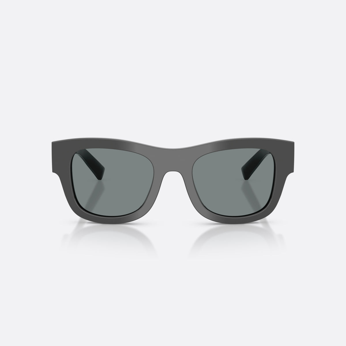 Dolce & Gabbana DG4509 3090/1 sunglasses, grey square frame for men, plain bridge, brand logo on plaque, full-rim frame, front view
