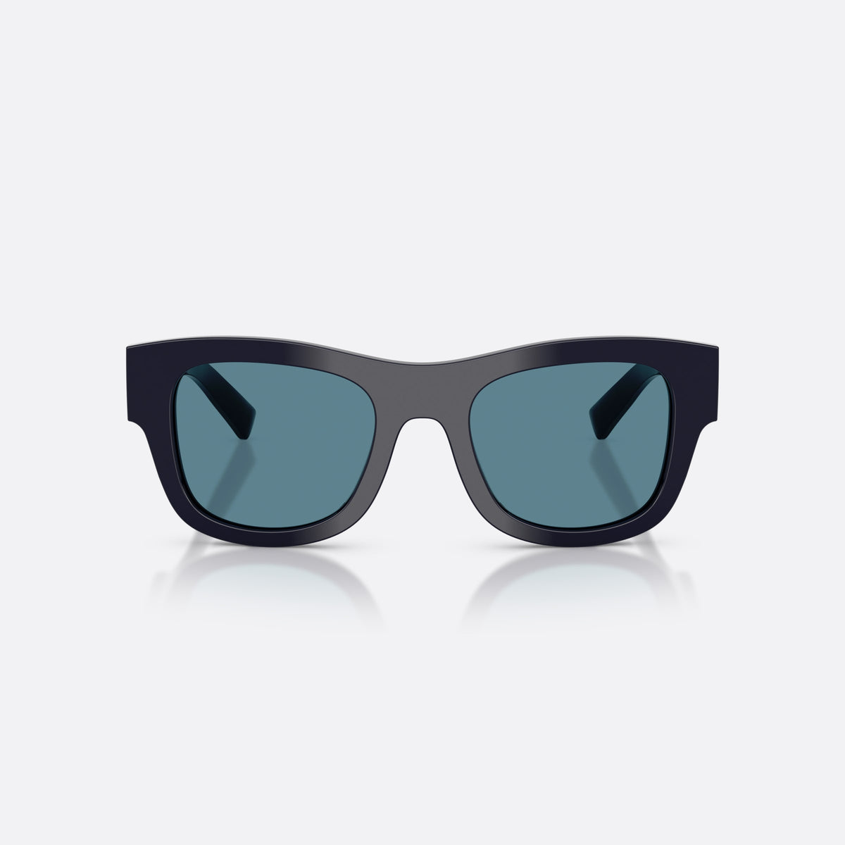 Dolce & Gabbana DG4509 309480 sunglasses, blue square frame for men, plain bridge, brand logo on temple, full-rim frame, front view