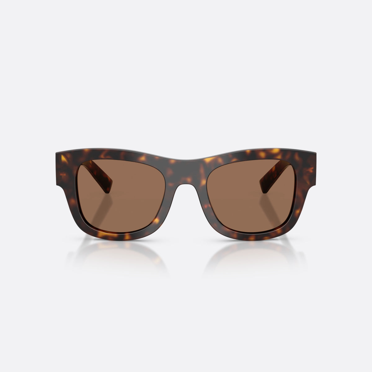 Dolce & Gabbana DG4509 502/73 sunglasses, havana square frame for men, plain bridge, integrated into frame, full-rim frame, front view
