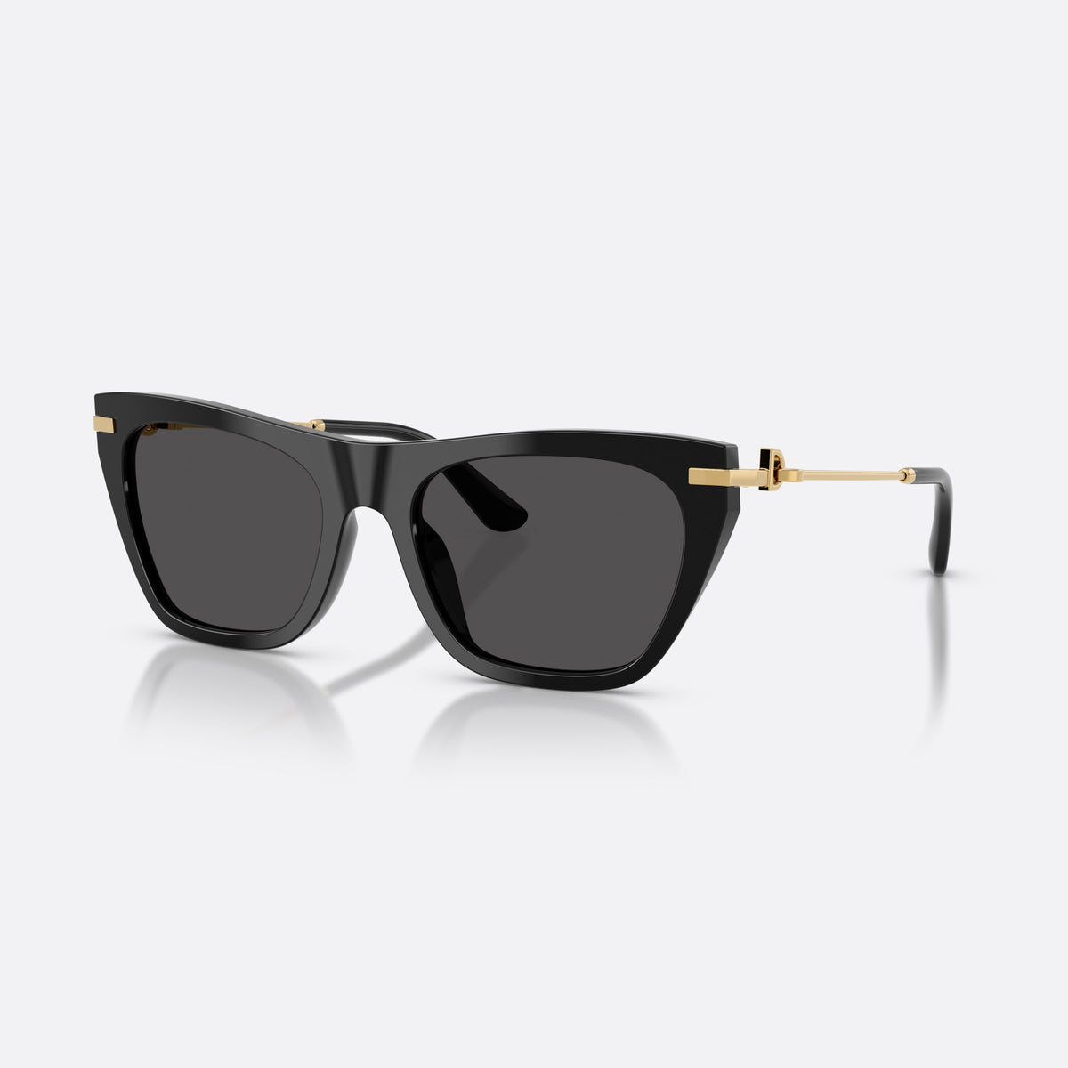 Ochelari de soare Dolce & Gabbana DG4511 501/87, patrati negru, pentru femei, punte integrată simplă, logo al brandului pe balama