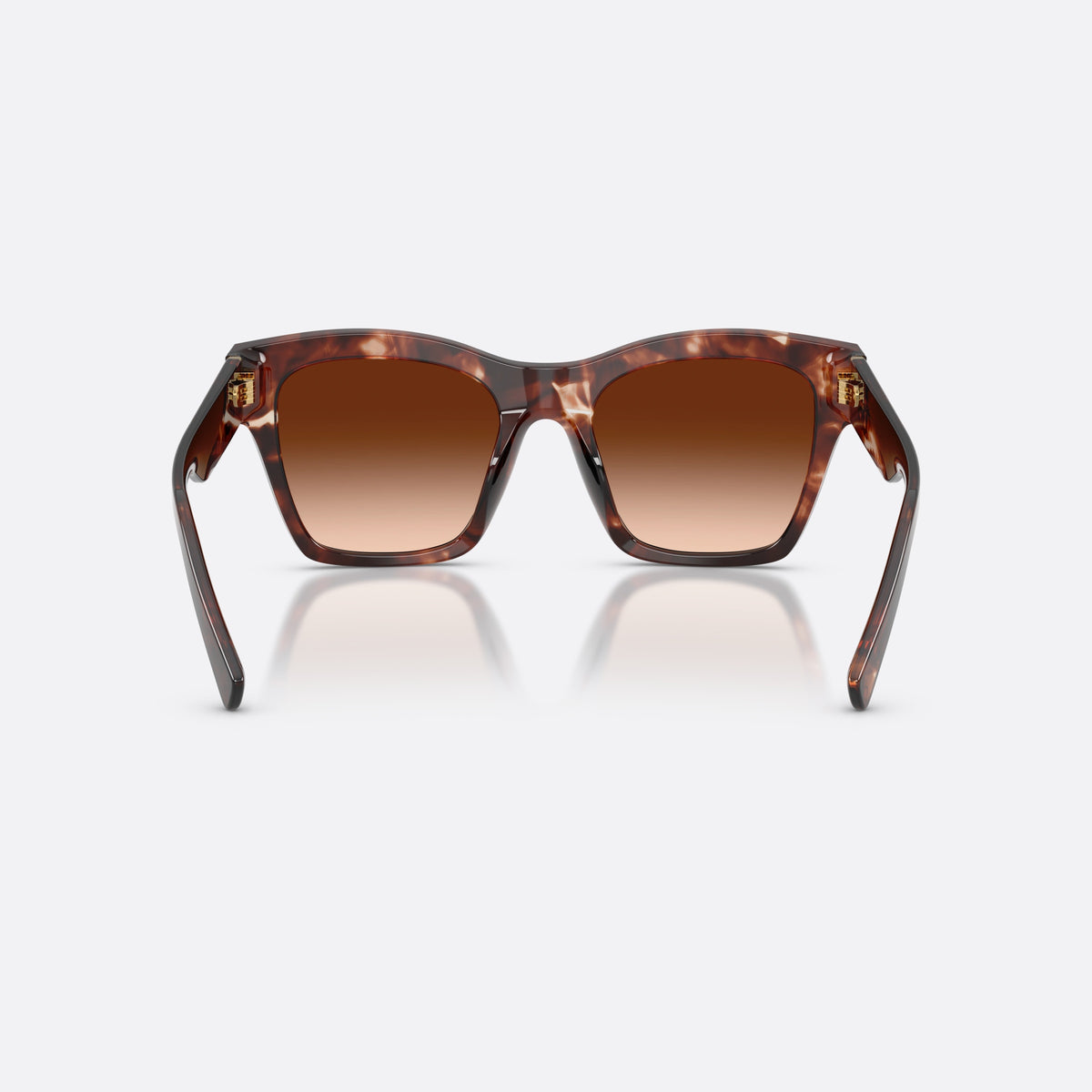 Dolce & Gabbana DG4512 322274 sunglasses, red square frame for women, plain double bridge, brand logo plaque on temple, back view
