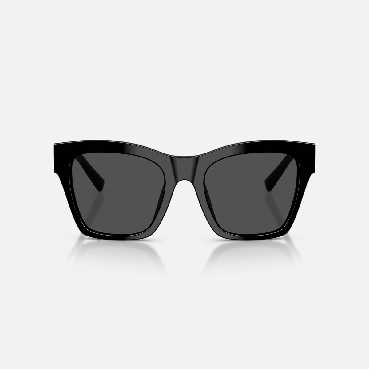 Ochelari de soare Dolce & Gabbana DG4512 501/87, patrati negru, pentru femei, punte simplă, logo al brandului pe braț, ramă completă, vedere din față