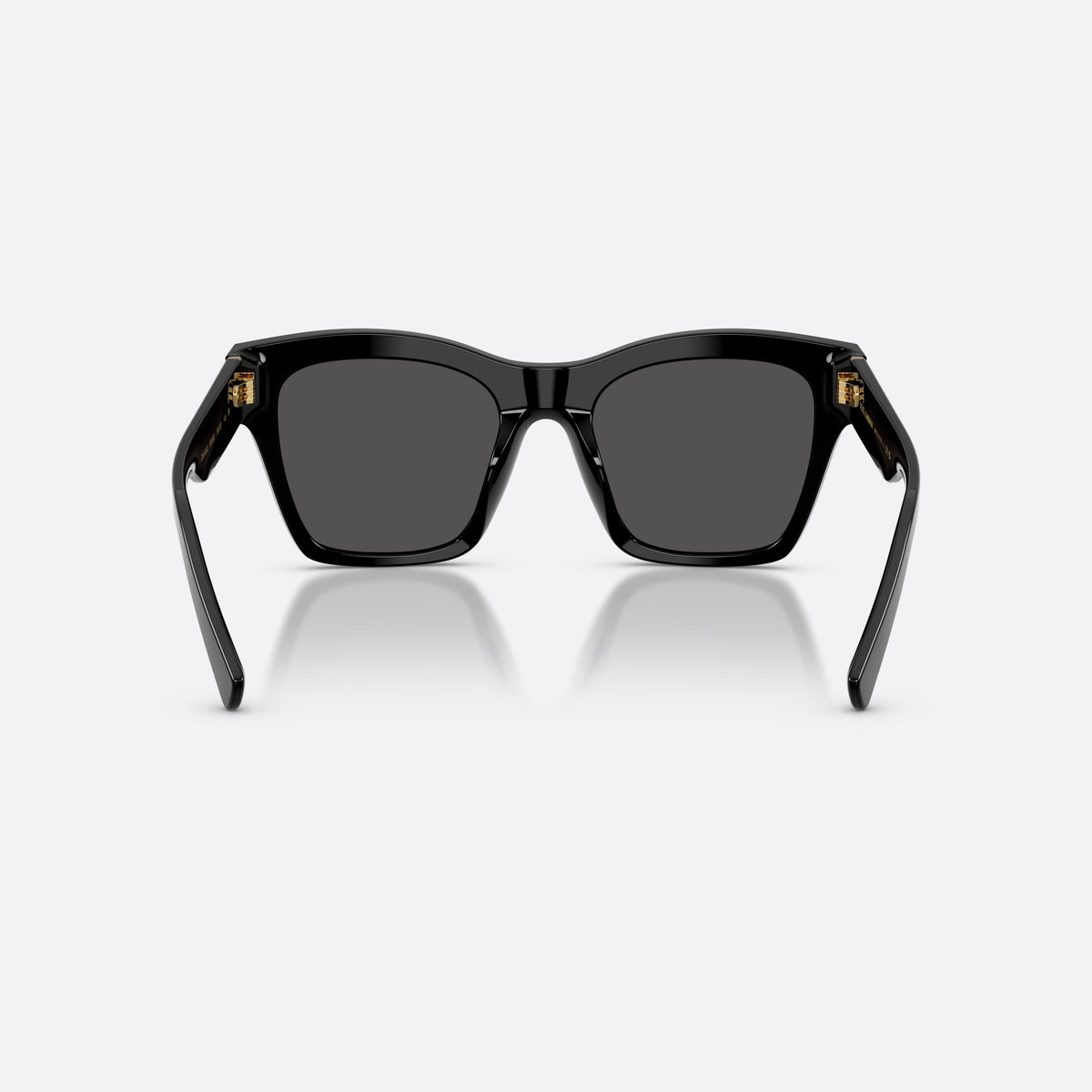 Ochelari de soare Dolce & Gabbana DG4512 501/87, patrati negru, pentru femei, punte simplă, logo al brandului pe braț, ramă completă, vedere din spate