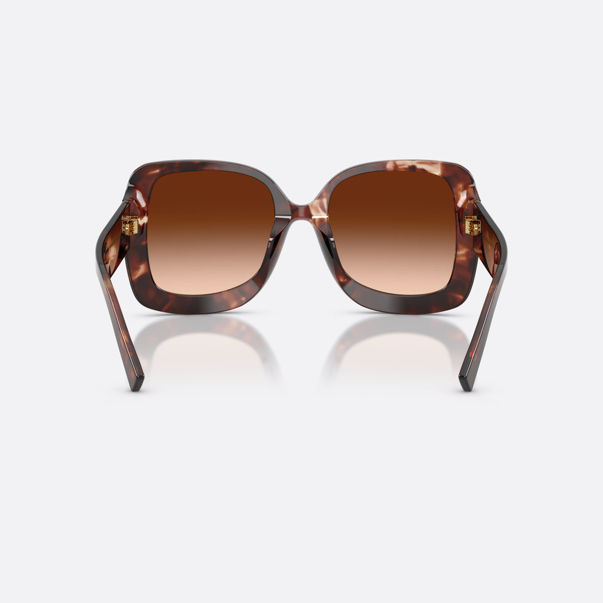 Dolce & Gabbana DG4513 322274 sunglasses, red square frame for women, plain bridge joining lenses, full-rim thick frame, back view