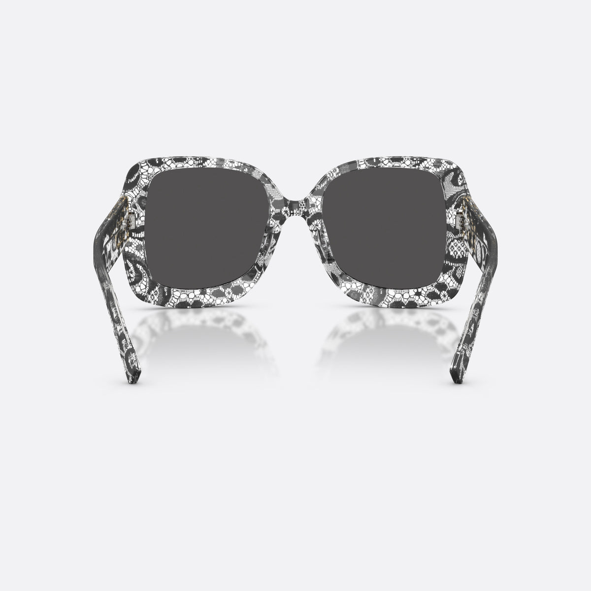 Dolce & Gabbana DG4513 328787 sunglasses, black square frame for women, plain bridge, brand logo on temple, full rim frame, back view