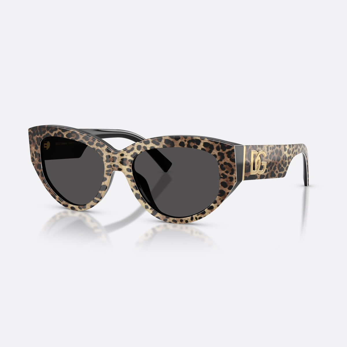 Dolce & Gabbana DG4514 316387 sunglasses, brown cat eye frame for women, plain bridge, brand logo on temple, full rim