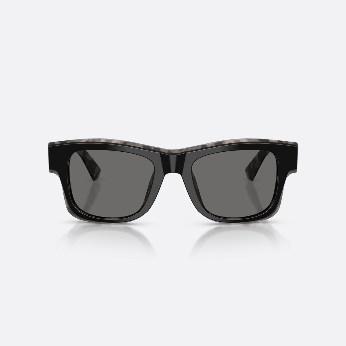Ochelari de soare Dolce & Gabbana DG4515 3403/1, patrati negru, pentru bărbați, punte simplă, integrată în față, brațe late și plate, vedere din față