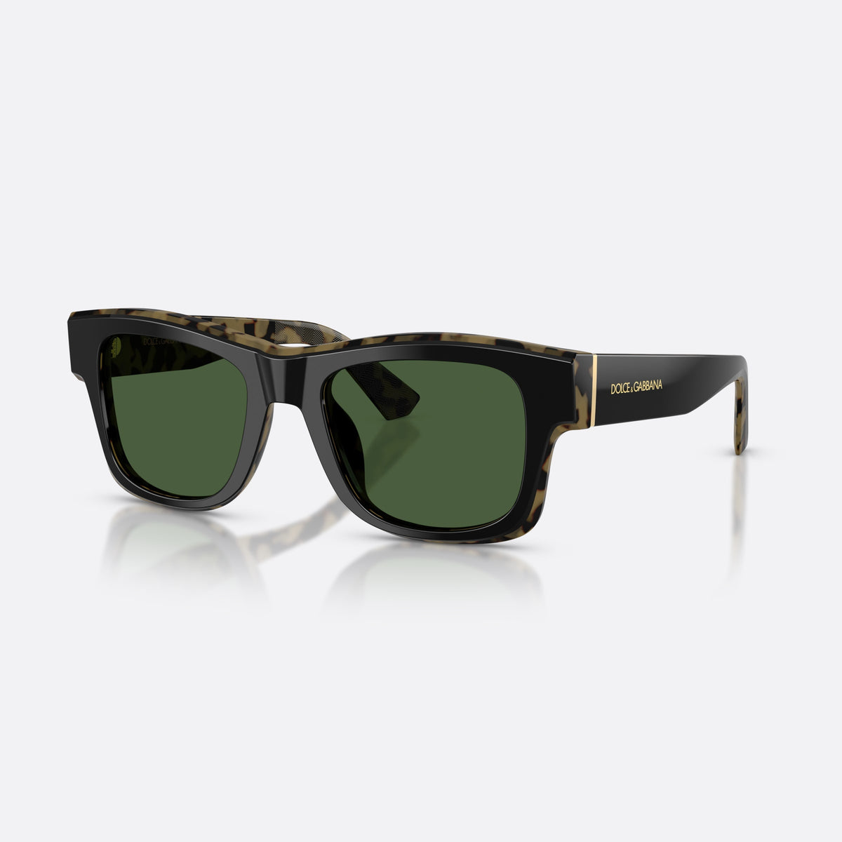 Ochelari de soare Dolce & Gabbana DG4515 340471, patrati negru, pentru bărbați, punte simplă, literele brandului pe braț, ramă completă