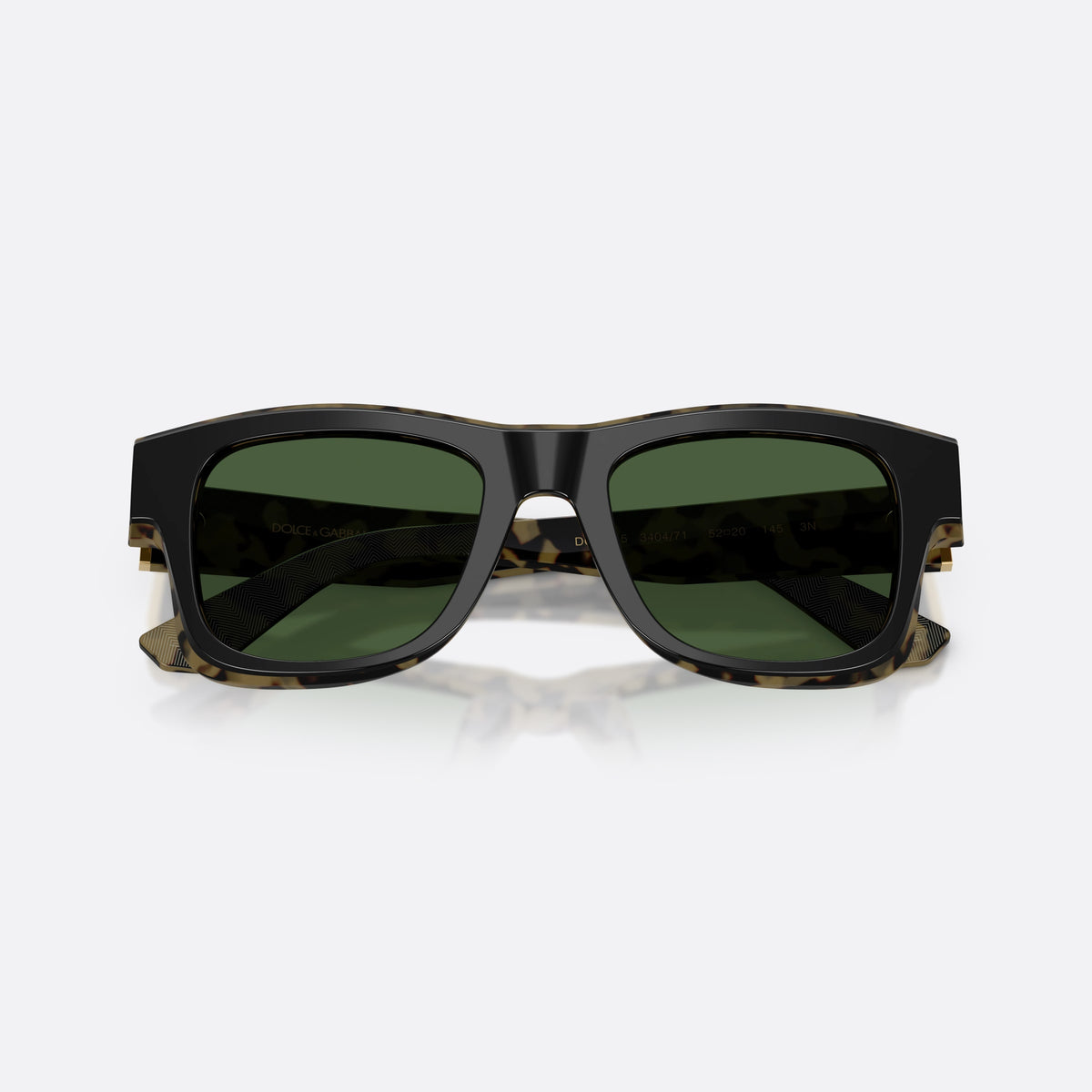 Ochelari de soare Dolce & Gabbana DG4515 340471, patrati negru, pentru bărbați, punte simplă, literele brandului pe braț, ramă completă, cu brațele pliate