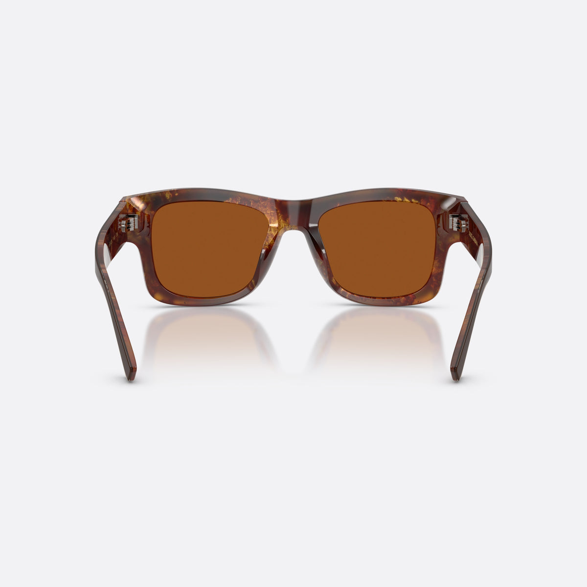 Dolce & Gabbana DG4515 345673 sunglasses, brown square frame for men, plain bridge, brand logo on temple, wide flat temples, back view