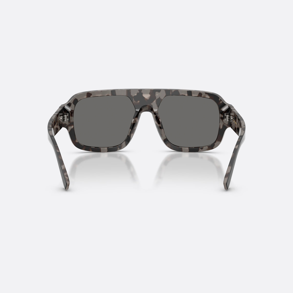 Ochelari de soare Dolce & Gabbana DG4516 3403/1, patrati negru, pentru bărbați, punte dublă cu centru ridicat, litere ale brandului pe braț, vedere din spate