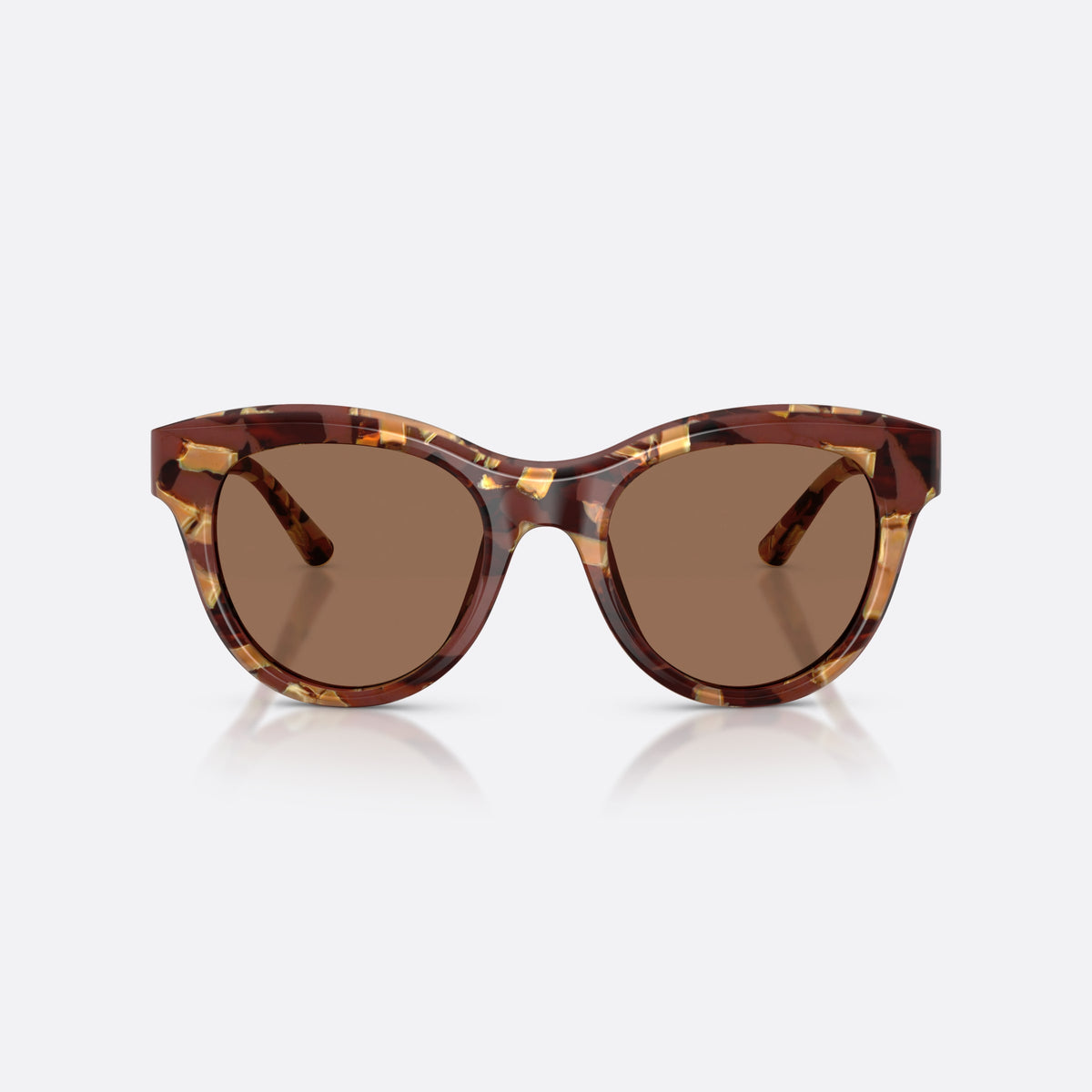 Dolce & Gabbana DG4518 346273 sunglasses, havana phantos frame for women, plain bridge, integrated into front, slim tapered temples, front view
