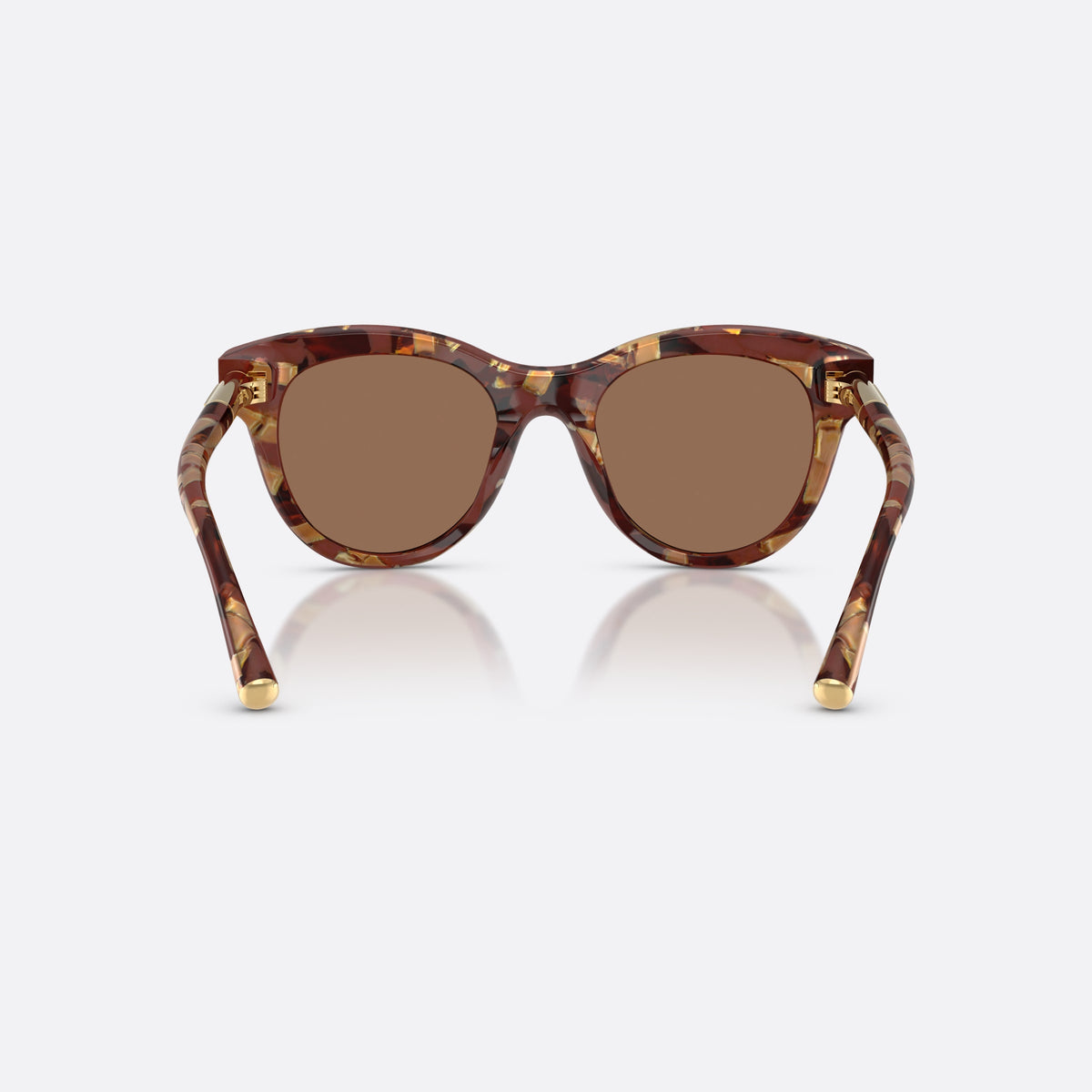 Dolce & Gabbana DG4518 346273 sunglasses, havana phantos frame for women, plain bridge, integrated into front, slim tapered temples, back view