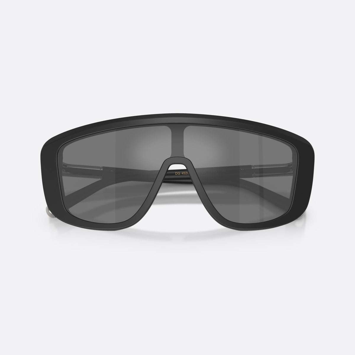 Ochelari de soare Dolce & Gabbana DG4520 25256G, rectangulari negru, pentru bărbați, literele brandului pe brațe, brațe subțiri, conice, cu brațele pliate