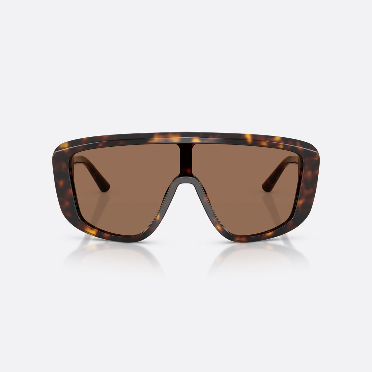 Dolce & Gabbana DG4520 502/73 sunglasses, havana rectangle frame for men, brand lettering on temples, slim straight temples, front view