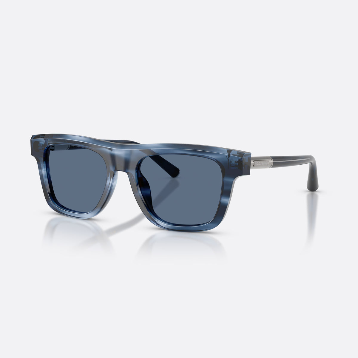 Dolce & Gabbana DG4521 344880 sunglasses, blue square frame for men, plain bridge, brand lettering on temples, full-rim frame