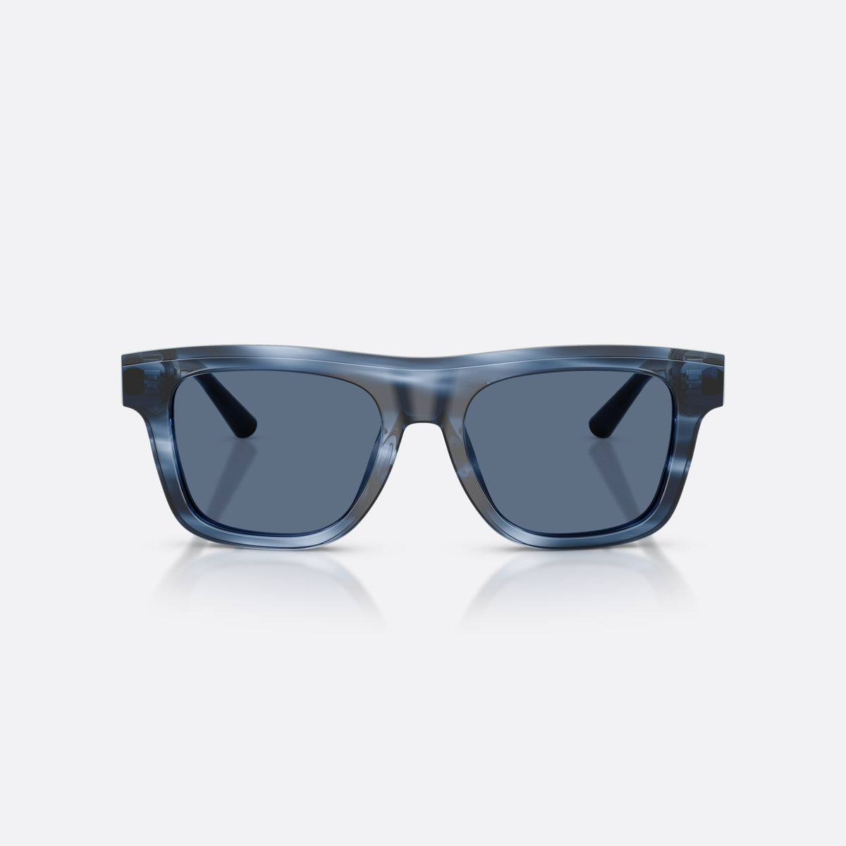 Dolce & Gabbana DG4521 344880 sunglasses, blue square frame for men, plain bridge, brand lettering on temples, full-rim frame, front view