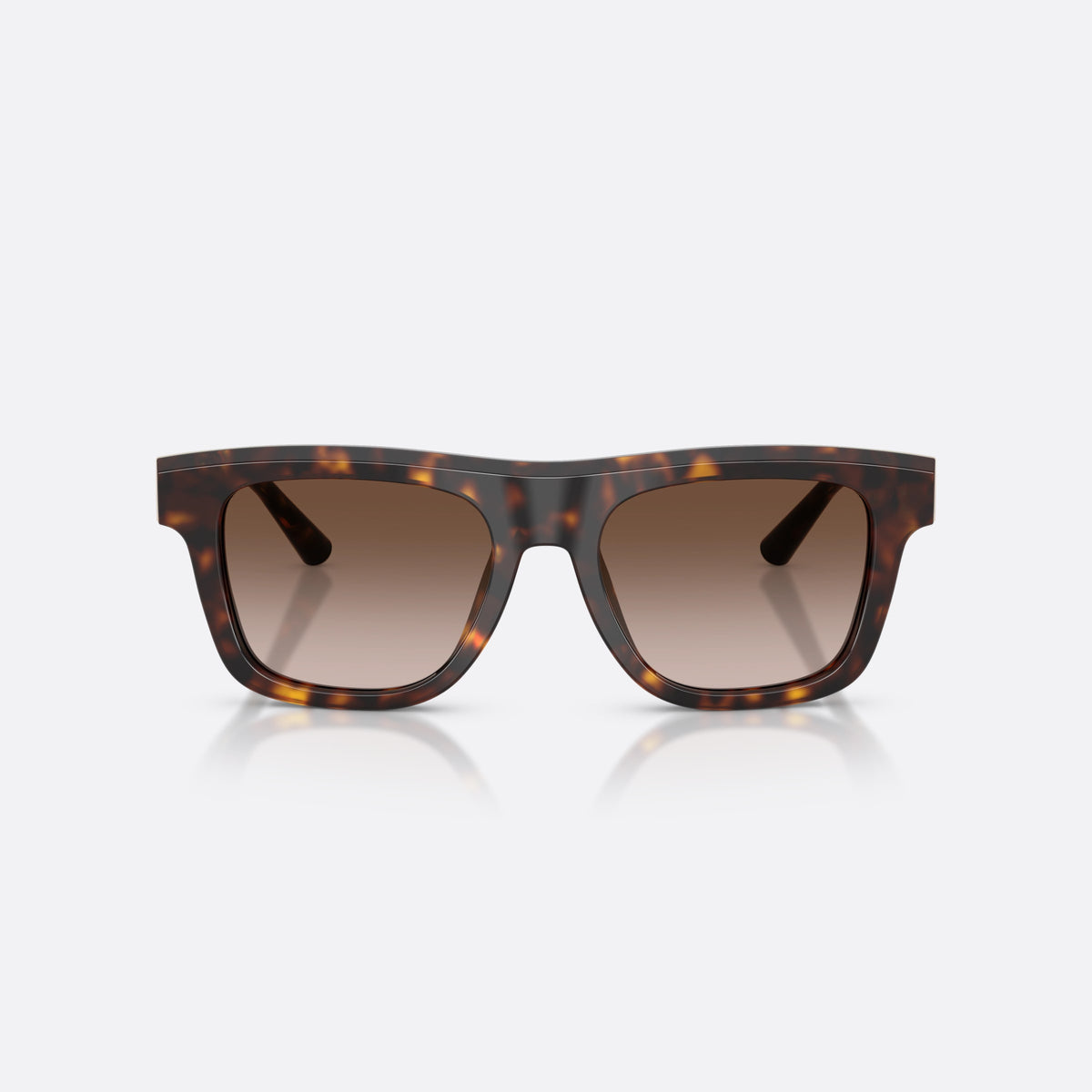 Ochelari de soare Dolce & Gabbana DG4521 502/13, patrati havana, pentru bărbați, punte integrată simplă, litere ale brandului pe braț, vedere din față