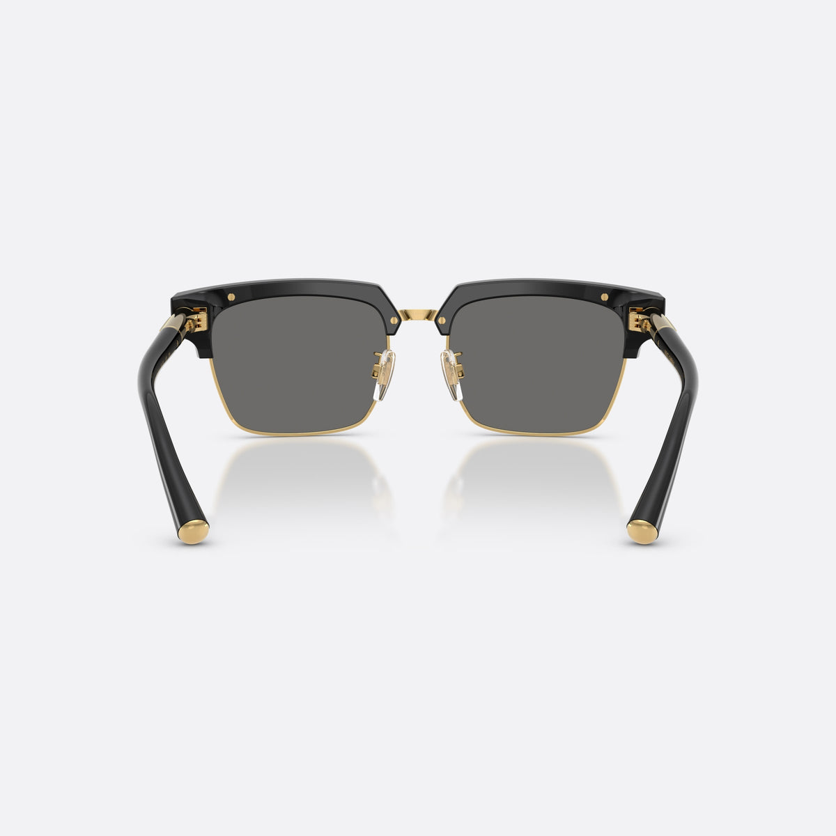 Dolce & Gabbana DG4522 501/1 sunglasses, black square frame for men, double metal bridge with gold-tone center, back view