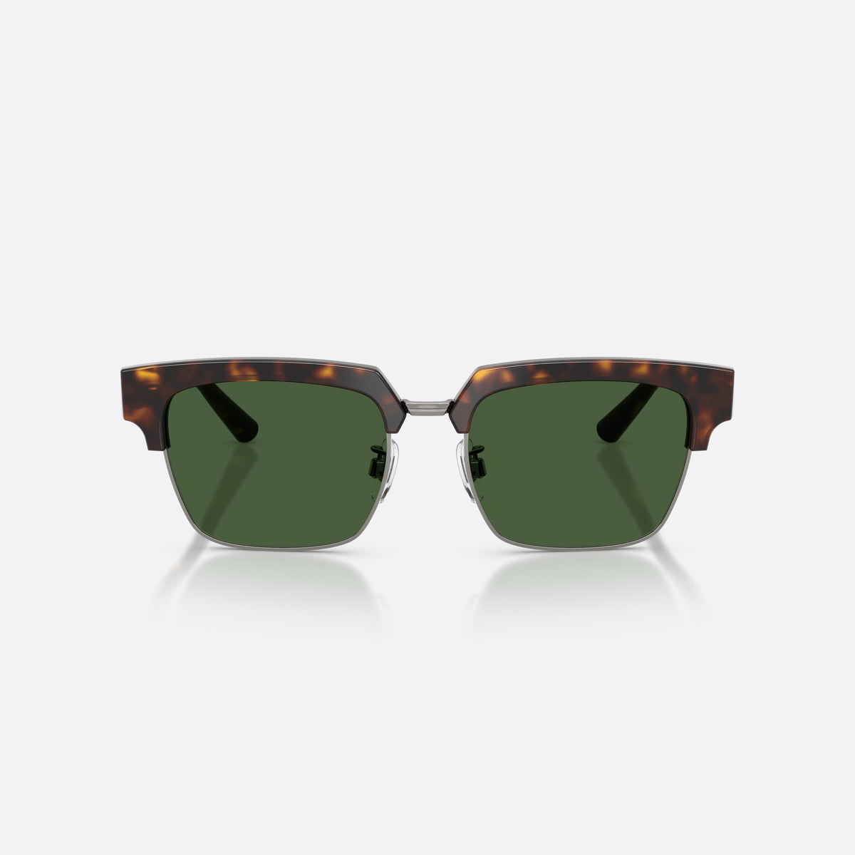 Dolce & Gabbana DG4522 502/71 sunglasses, havana square frame for men, metal saddle bridge, brand lettering on temples, front view