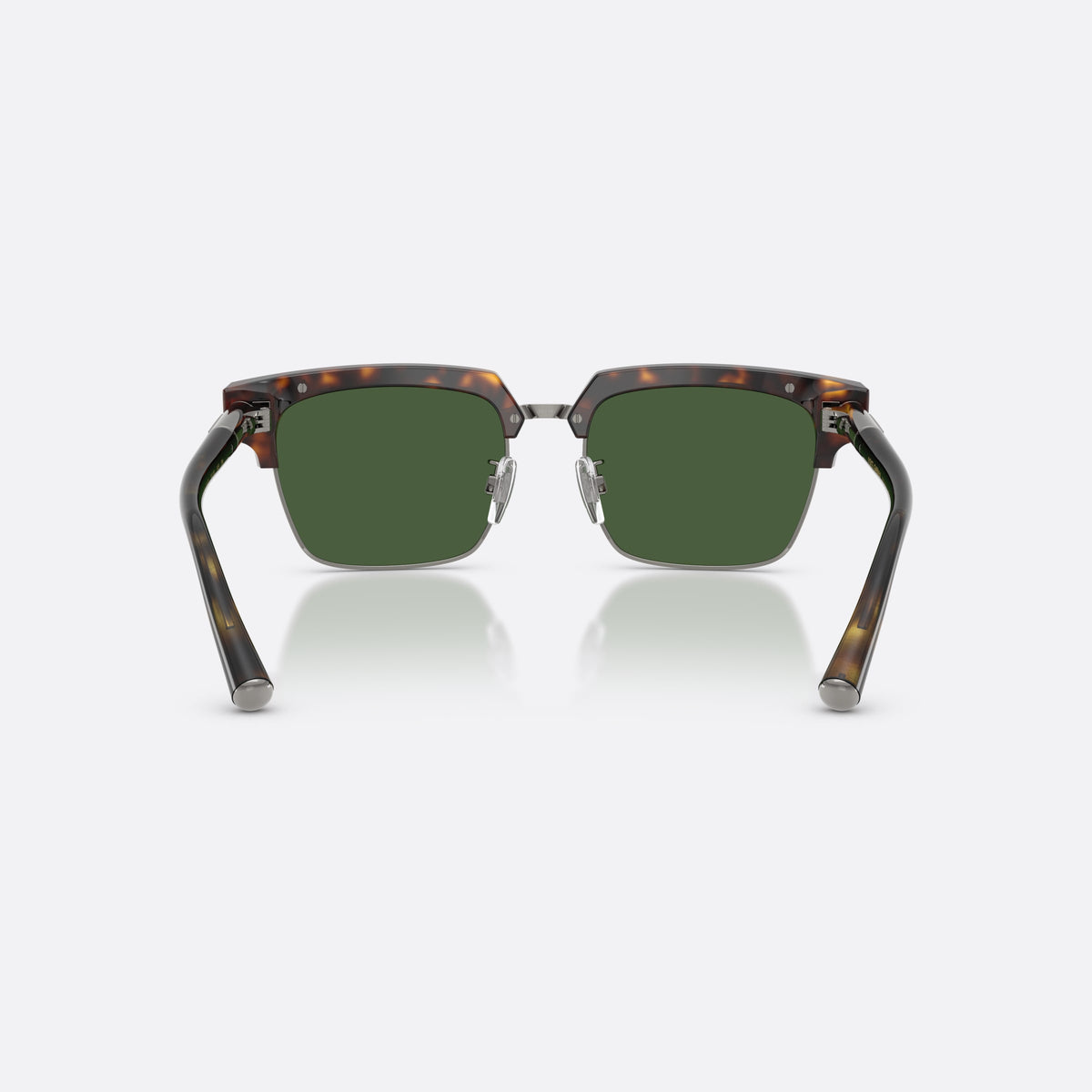 Dolce & Gabbana DG4522 502/71 sunglasses, havana square frame for men, metal saddle bridge, brand lettering on temples, back view