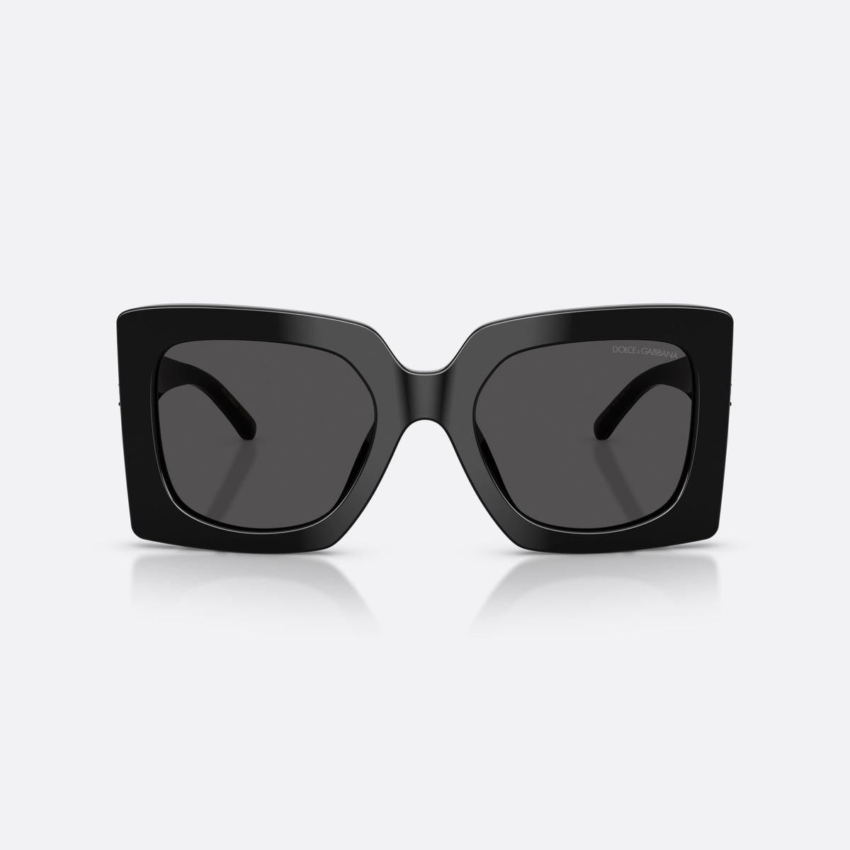 Dolce & Gabbana DG4525B 501/87 sunglasses, black square frame for women, plain bridge with wide center, full-rim frame, front view