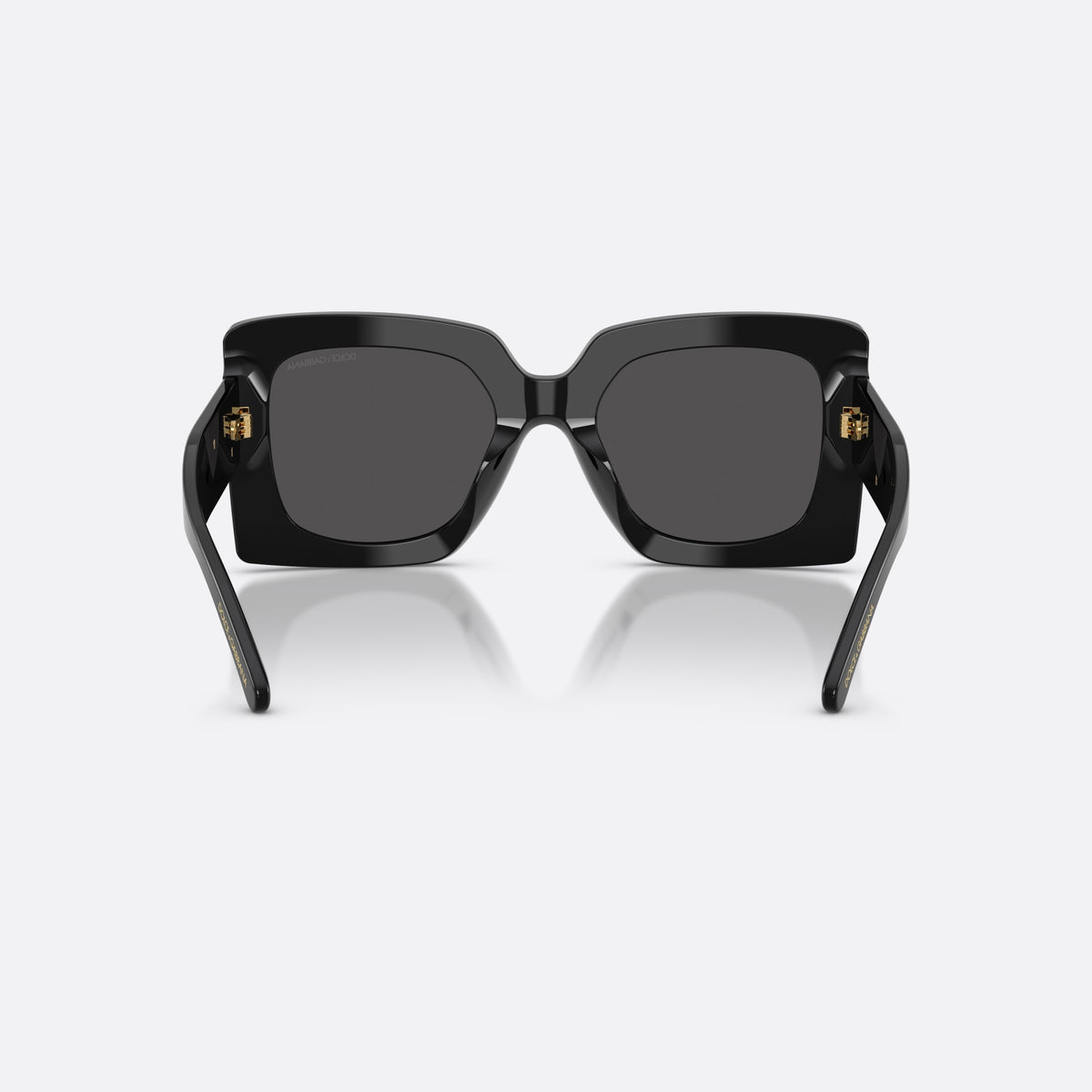 Dolce & Gabbana DG4525B 501/87 sunglasses, black square frame for women, plain bridge with wide center, full-rim frame, back view