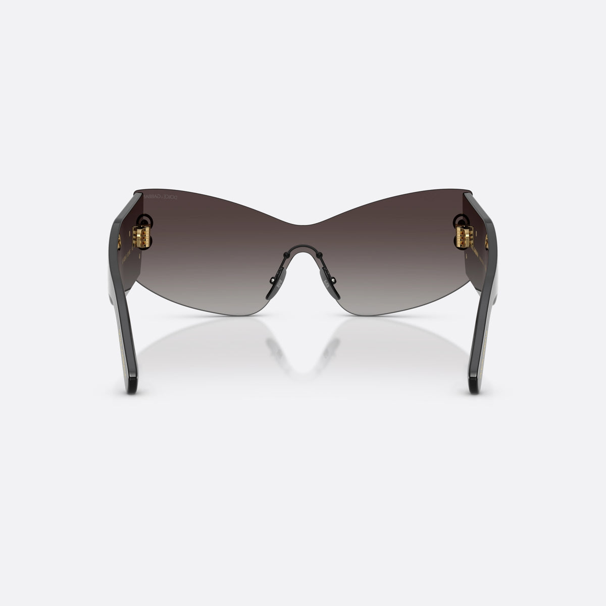 Dolce & Gabbana DG4526B 501/8G sunglasses, black cat eye frame for women, brand logo on temples, wide tapered temples, back view