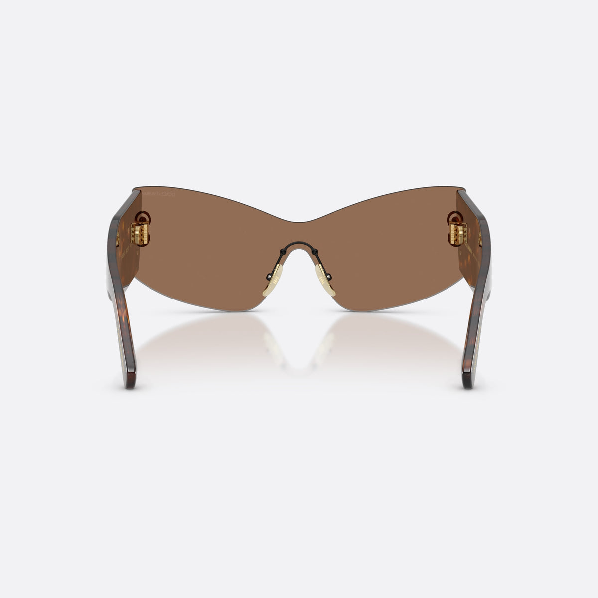 Dolce & Gabbana DG4526B 502/73 sunglasses, havana cat eye frame for women, brand lettering on temples, wide tapered temples, back view