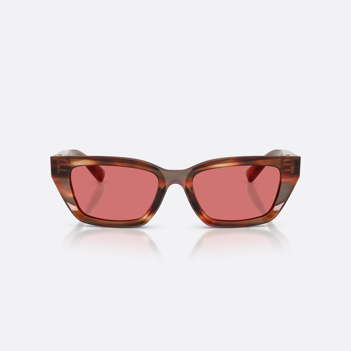 Dolce & Gabbana DG4532 322175 sunglasses, havana cat eye frame for women, plain bridge, brand lettering on temples, full-rim frame, front view