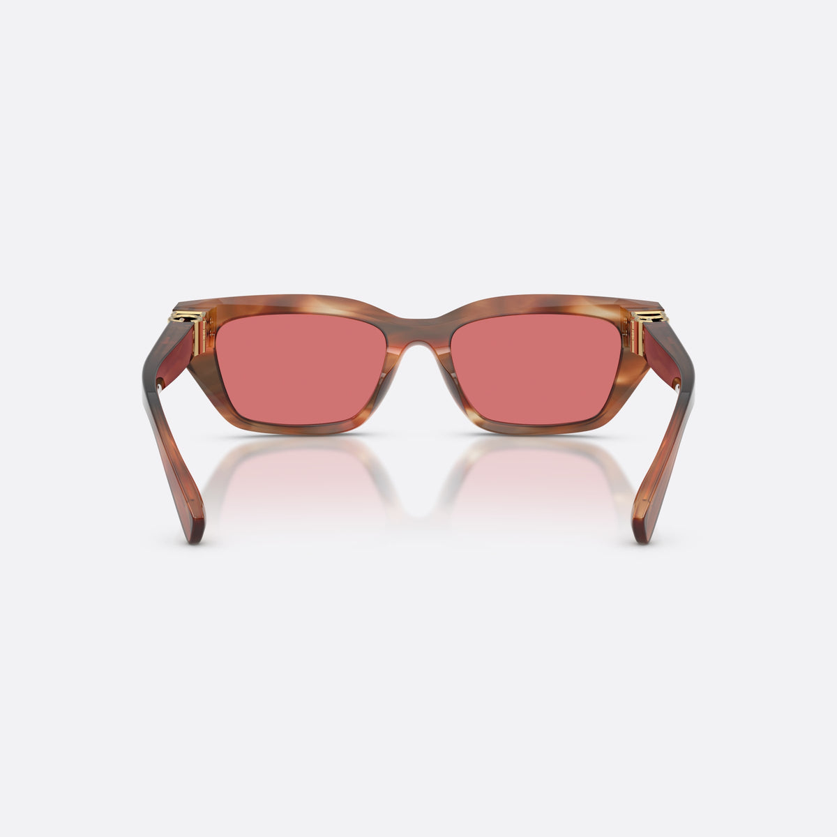 Dolce & Gabbana DG4532 322175 sunglasses, havana cat eye frame for women, plain bridge, brand lettering on temples, full-rim frame, back view