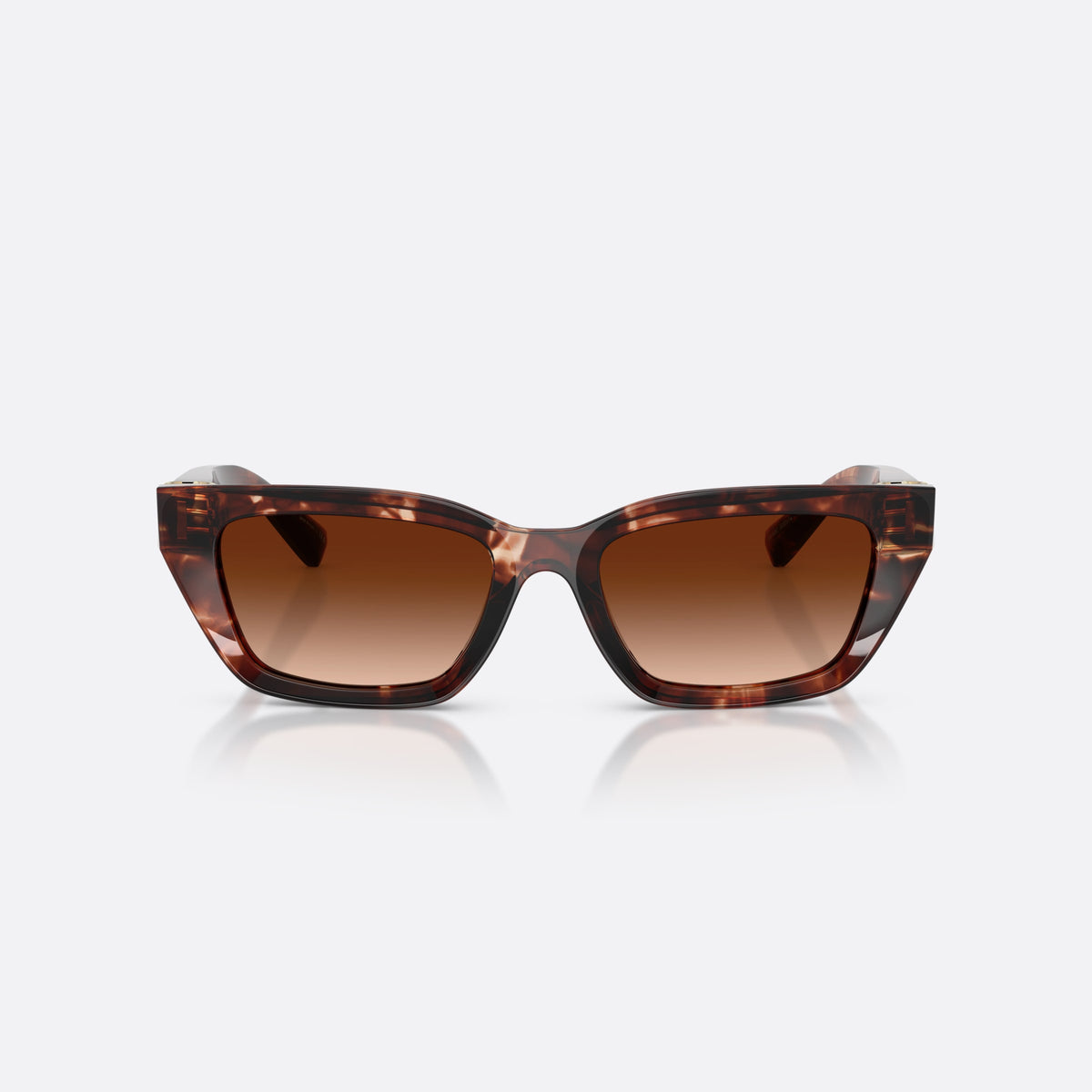 Dolce & Gabbana DG4532 322274 sunglasses, red cat eye frame for women, plain bridge, brand lettering on temples, full-rim frame, front view