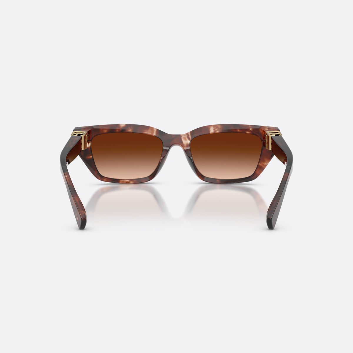 Dolce & Gabbana DG4532 322274 sunglasses, red cat eye frame for women, plain bridge, brand lettering on temples, full-rim frame, back view