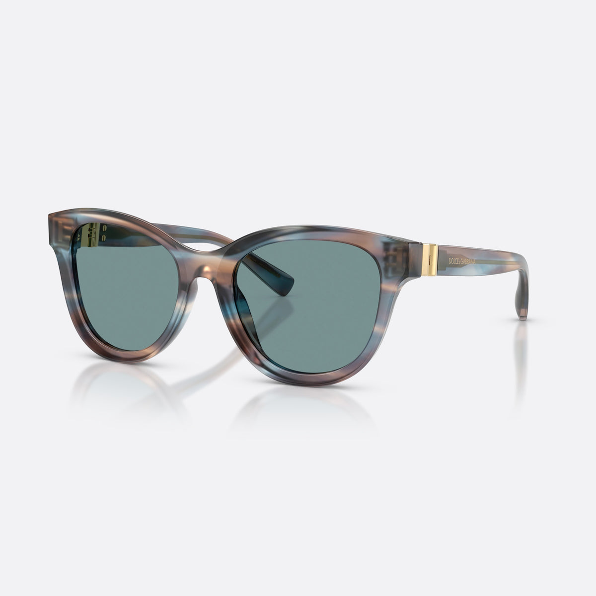 Ochelari de soare Dolce & Gabbana DG4533 344880, phantos albastru, pentru femei, punte simplă din acetat, literele brandului pe brațe