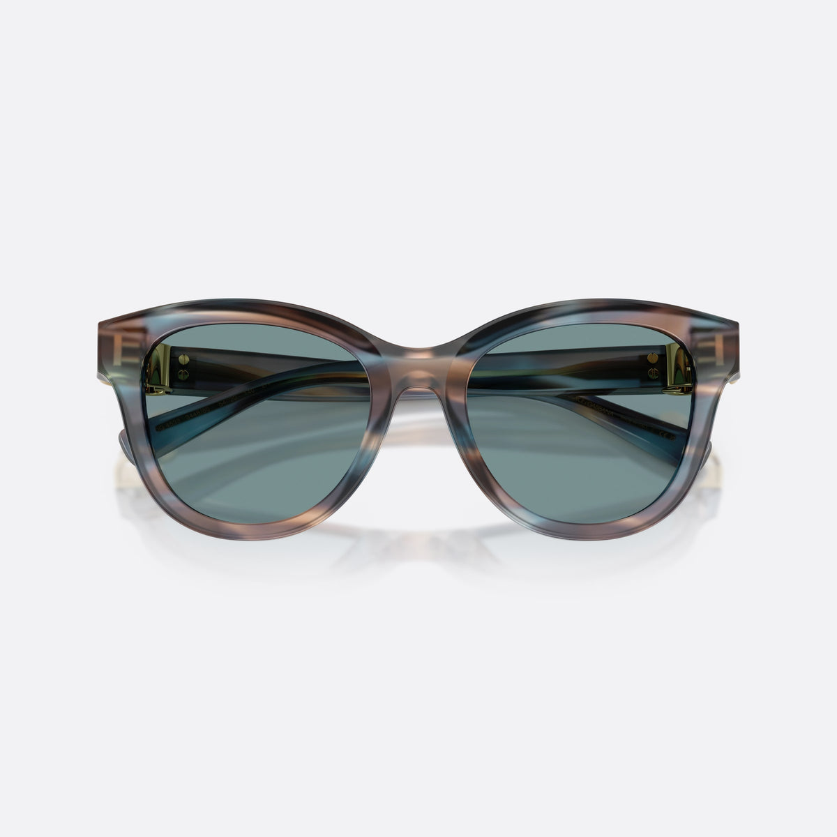 Ochelari de soare Dolce & Gabbana DG4533 344880, phantos albastru, pentru femei, punte simplă din acetat, literele brandului pe brațe, cu brațele pliate