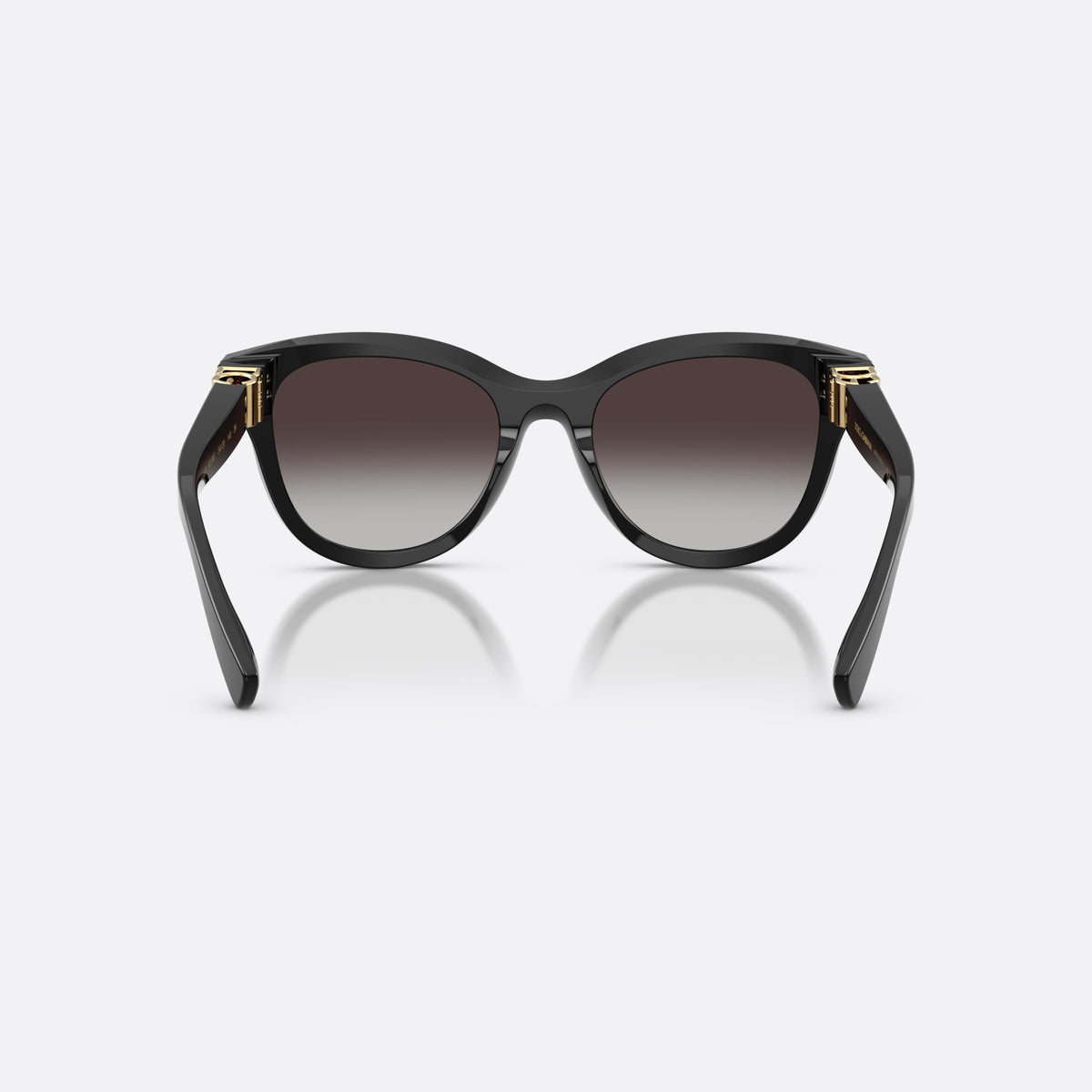 Dolce & Gabbana DG4533 501/8G sunglasses, black phantos frame for women, plain bridge, brand lettering on temples, full-rim frame, back view