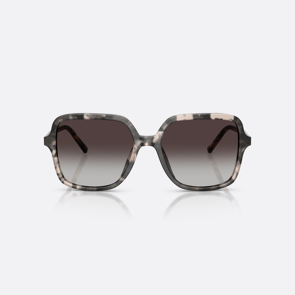 Ochelari de soare Dolce & Gabbana DG4539 31728G, patrati havana, pentru femei, punte dublă simplă, literele brandului pe brațe, vedere din față