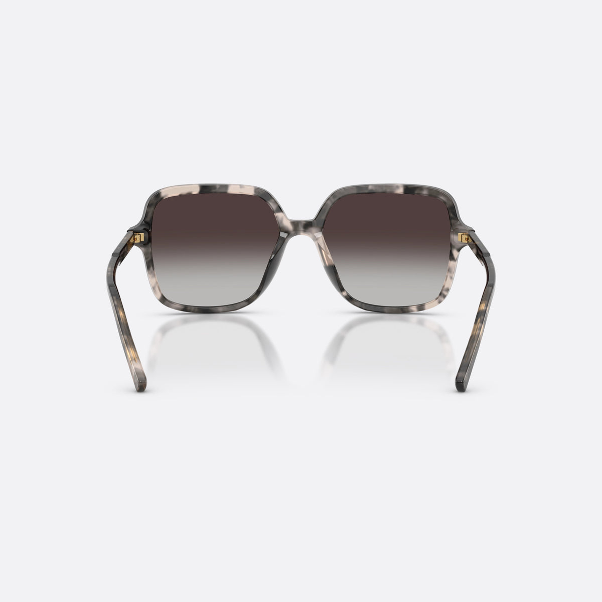 Ochelari de soare Dolce & Gabbana DG4539 31728G, patrati havana, pentru femei, punte dublă simplă, literele brandului pe brațe, vedere din spate