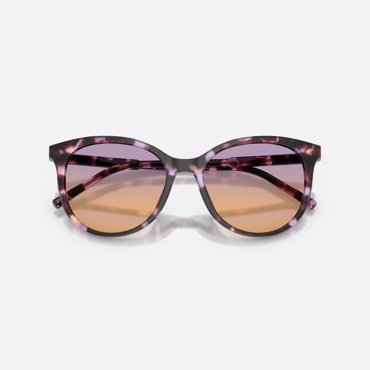 Dolce & Gabbana DG4540 3477EL sunglasses, violet phantos frame for women, plain acetate bridge, brand lettering on temples, folded