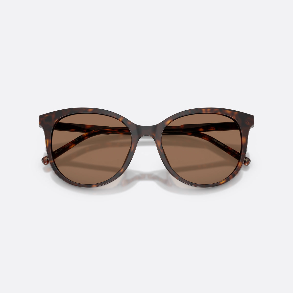 Dolce & Gabbana DG4540 502/13 sunglasses, havana phantos frame for women, plain bridge, brand lettering on temple, full-rim frame, folded