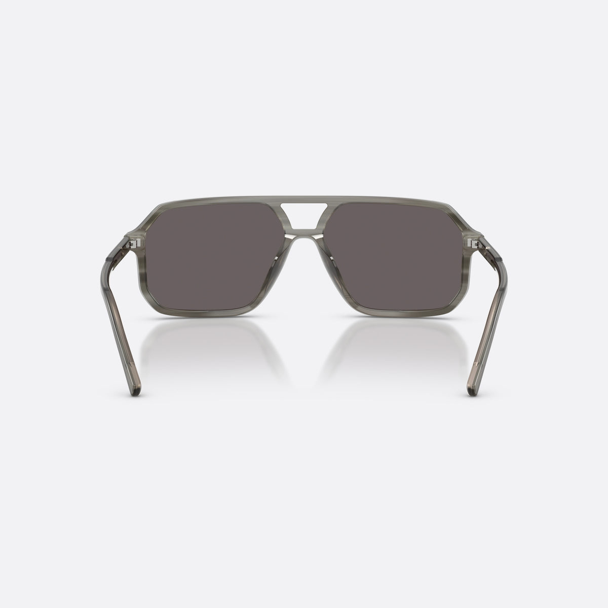 Dolce & Gabbana DG4541 347987 sunglasses, grey pilot frame, unisex, double bridge, brand lettering on temples, full rim, back view