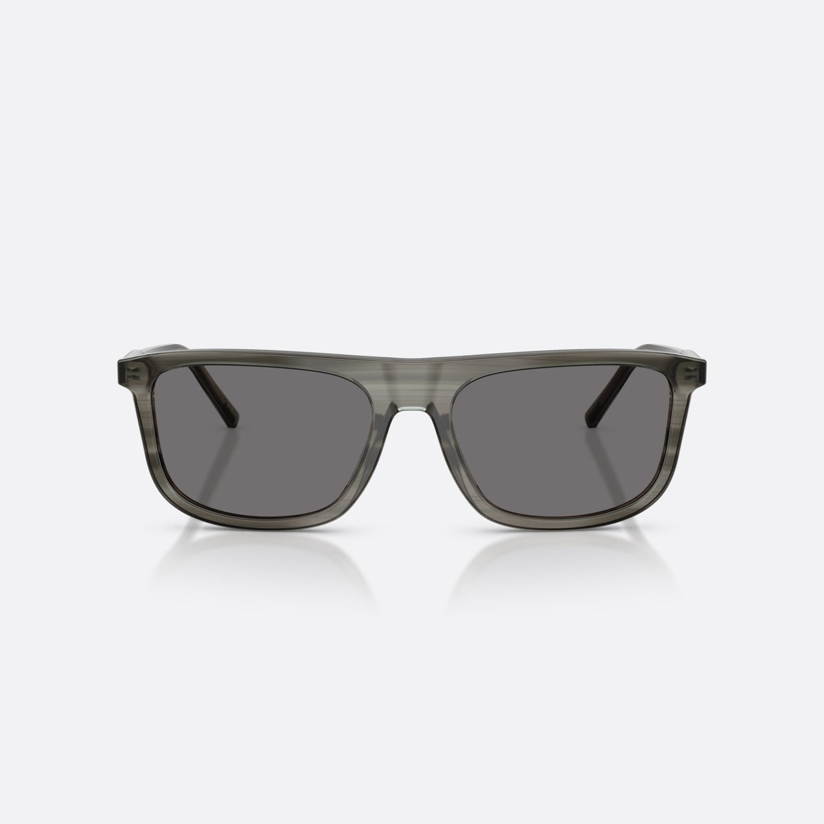 Dolce & Gabbana DG4542 347981 sunglasses, grey square frame for men, plain bridge, integrated into front, full-rim frame, front view