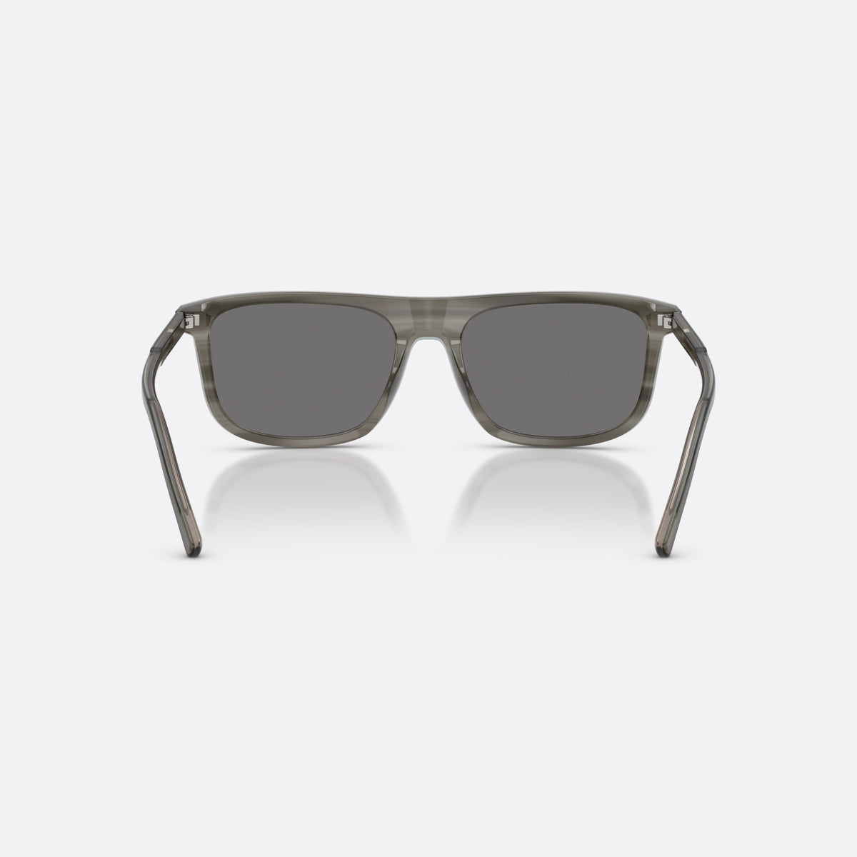 Dolce & Gabbana DG4542 347981 sunglasses, grey square frame for men, plain bridge, integrated into front, full-rim frame, back view