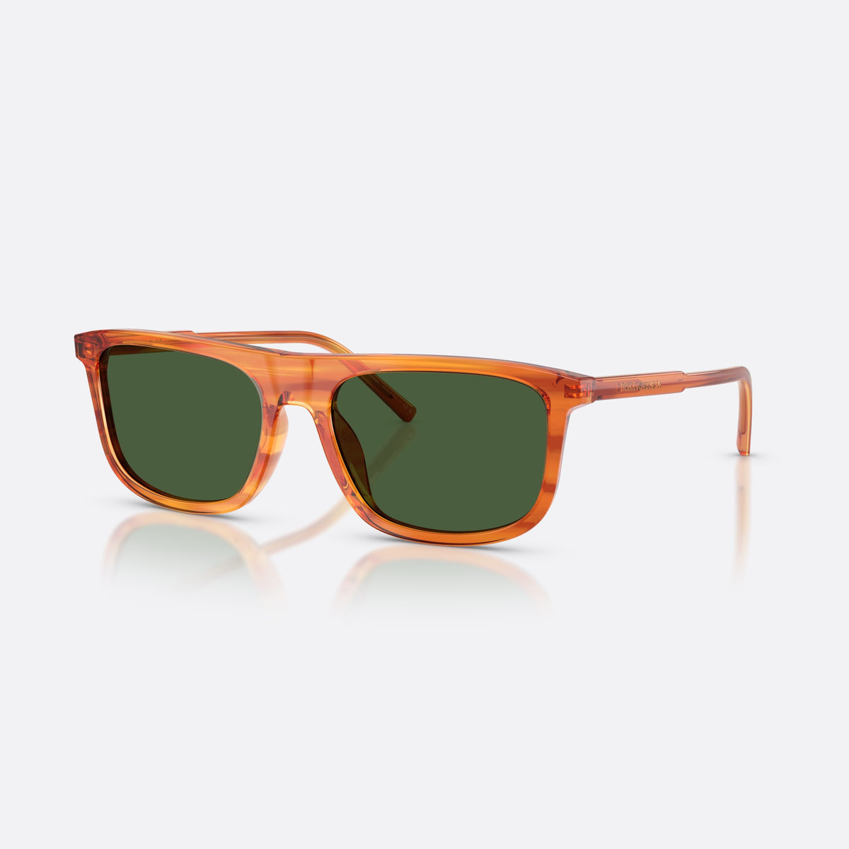 Ochelari de soare Dolce & Gabbana DG4542 348371, patrati maro, pentru bărbați, punte simplă, literele brandului pe brațe, ramă completă