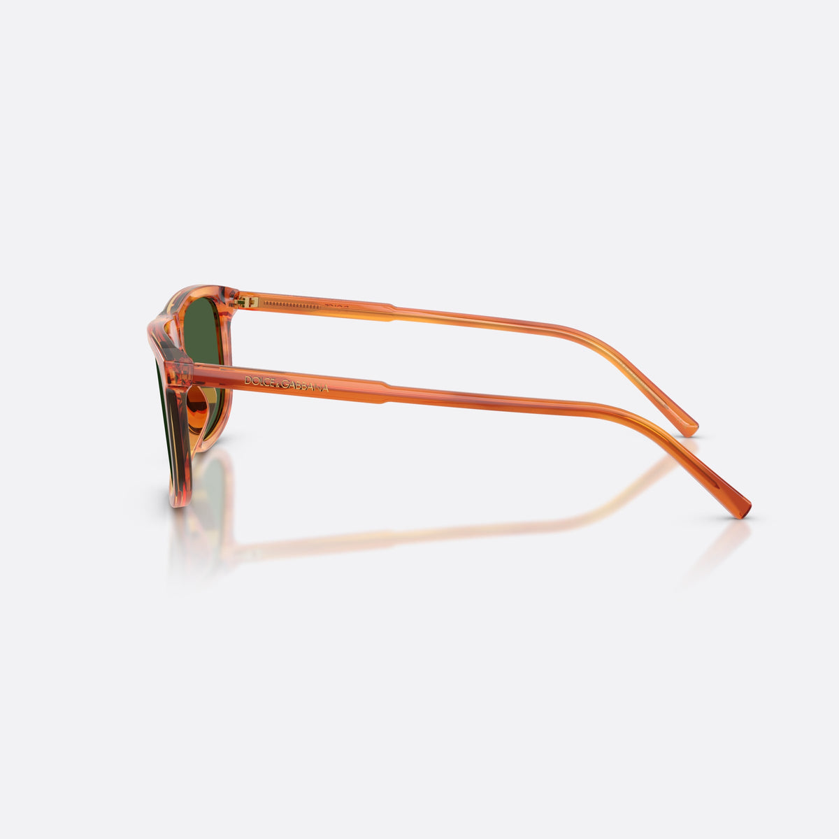 Ochelari de soare Dolce & Gabbana DG4542 348371, patrati maro, pentru bărbați, punte simplă, literele brandului pe brațe, ramă completă, vedere laterală