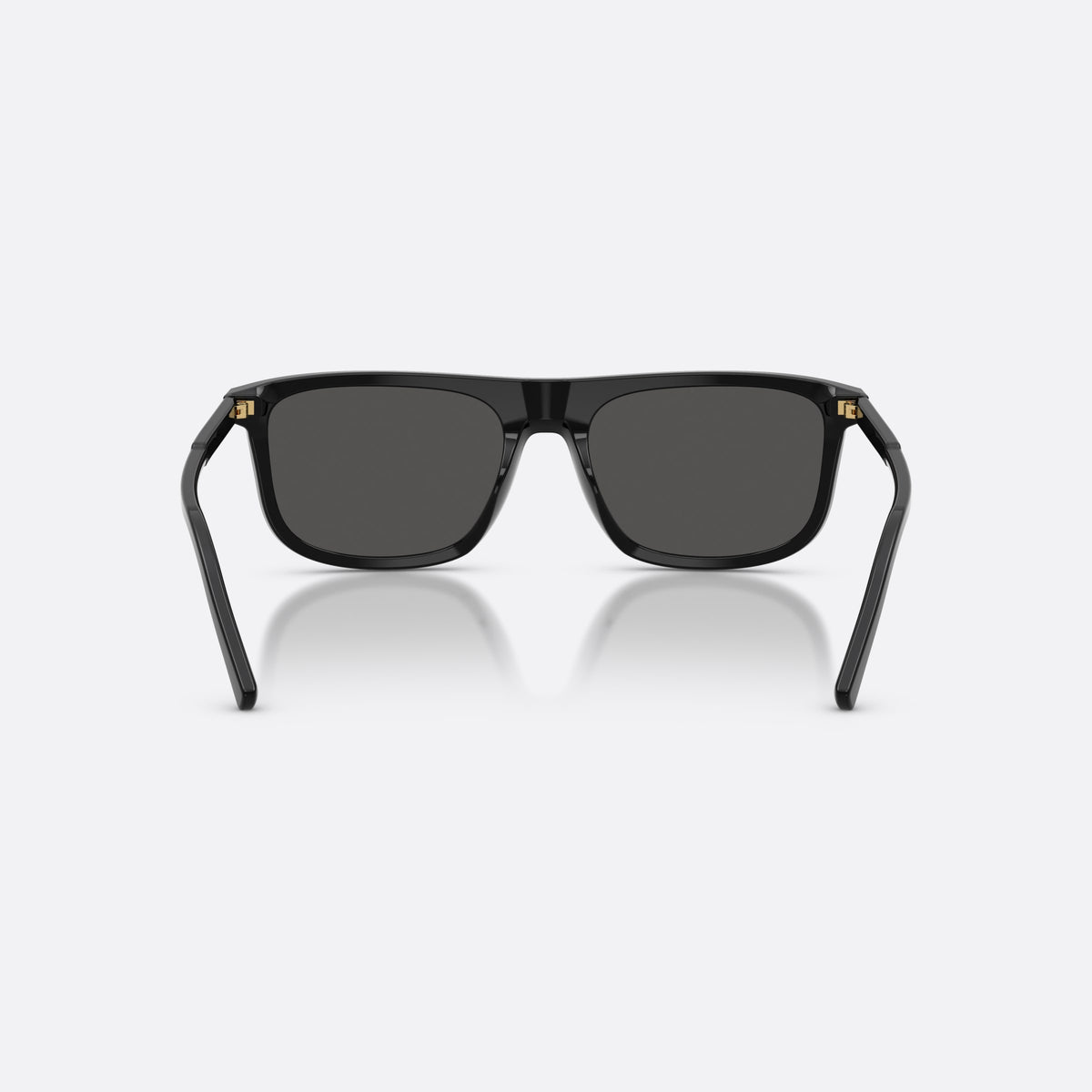 Dolce & Gabbana DG4542 501/87 sunglasses, black square frame for men, plain bridge, integrated into frame, slim tapered temples, back view