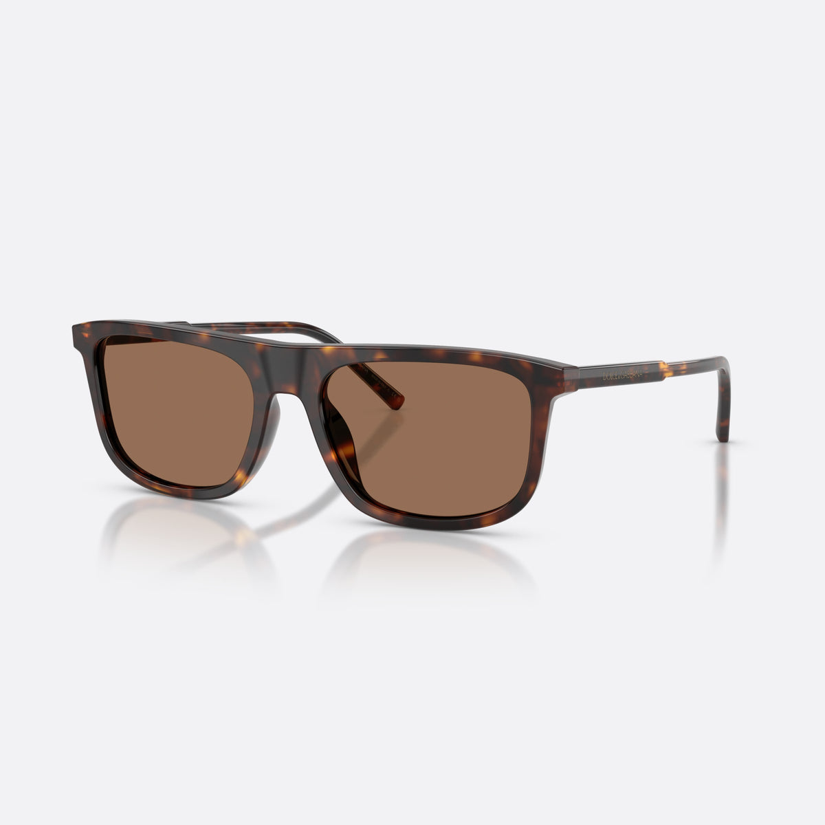 Ochelari de soare Dolce & Gabbana DG4542 502/73, patrati havana, pentru bărbați, punte simplă, brațe plate, conice, ramă completă