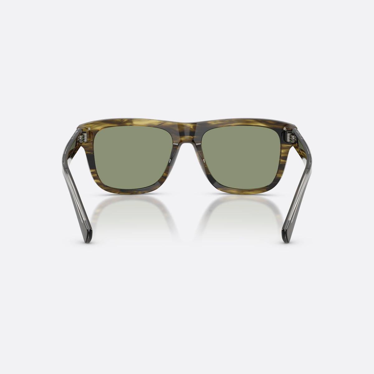 Ochelari de soare Dolce & Gabbana DG4545 306682, patrati verde, pentru bărbați, punte simplă, literele brandului pe braț, ramă completă, vedere din spate
