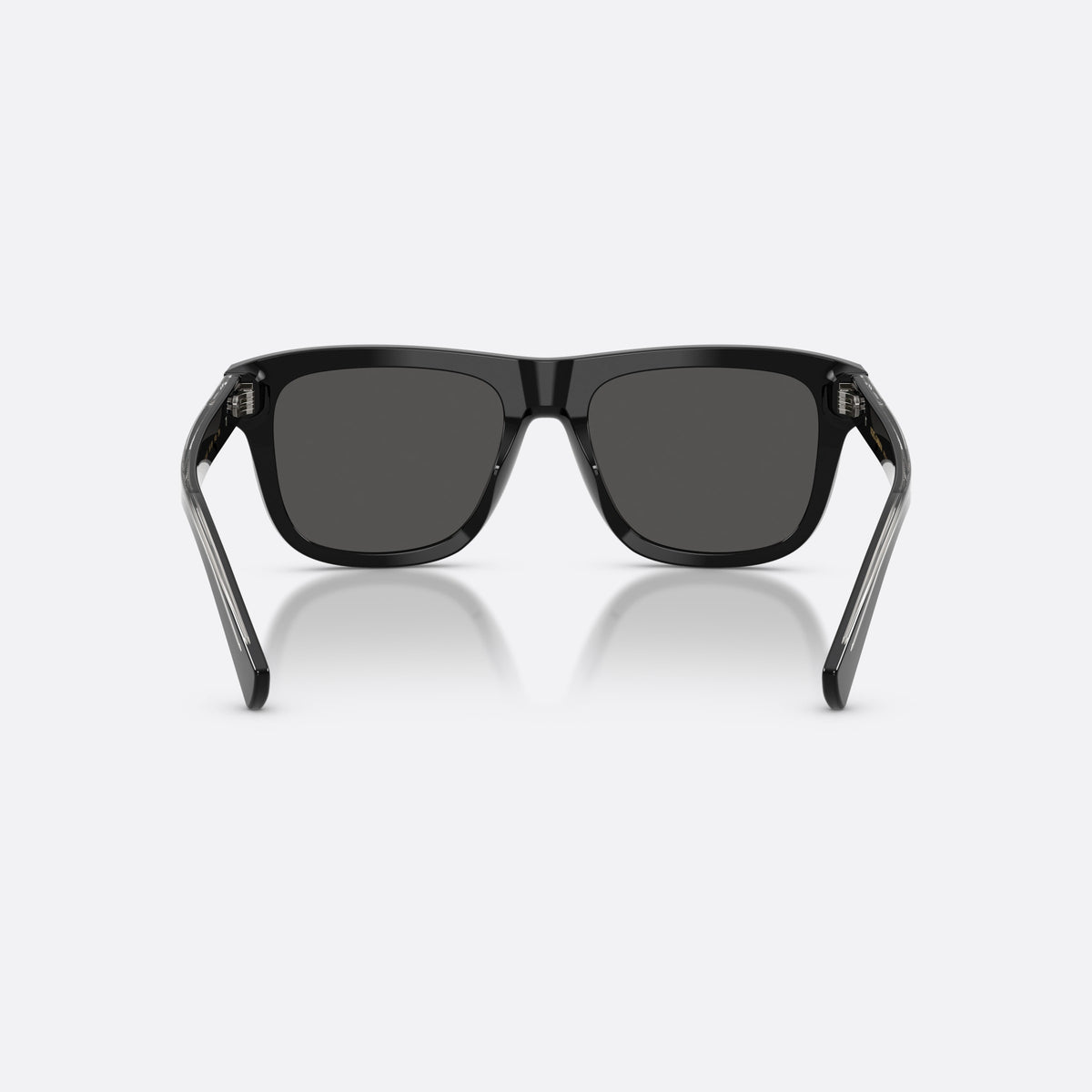 Dolce & Gabbana DG4545 501/87 sunglasses, black square frame for men, plain bridge, brand lettering on temple, full-rim frame, back view